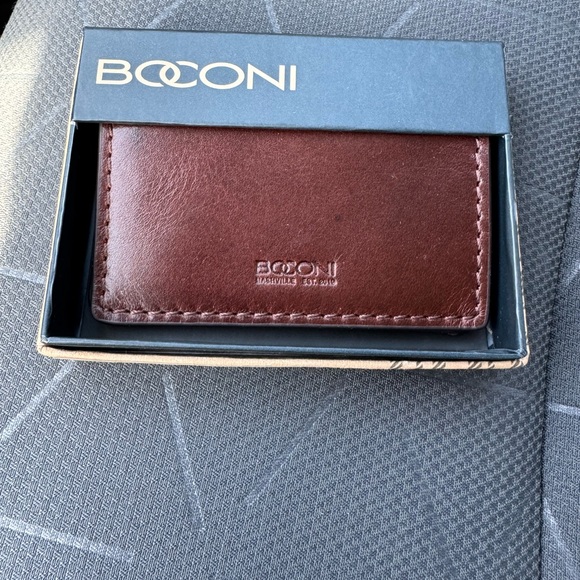 Boconi Men's Leather Bifold Wallet Brown (RFID) - Picture 1 of 3